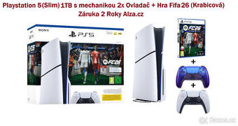PS5 (Slim) s mechanikou 2xOvladač + Hra FC 26 Záruka 2 Roky
