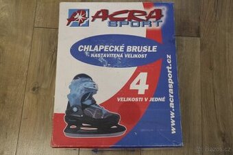 Chlapecké zimní brusle vel. 30 - 33, nastavitelné