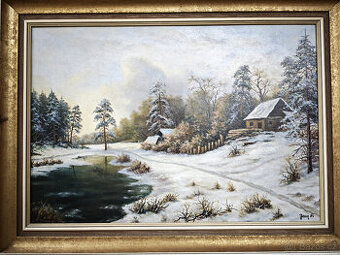 Olejomalba Zimní krajina - Paur