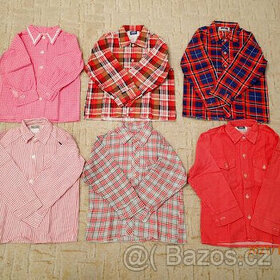 Dětské košile bavlněné a flanelové