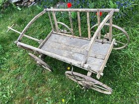 Dřevěný vozík žebřiňák - 1