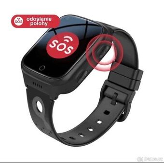Detské smart hodinky Carneo GUARDKID+ 4G Platinum - čierne