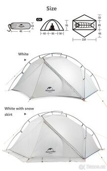 ultralehký ultralight 1kg stan Naturehike VIK 1,15D nylon