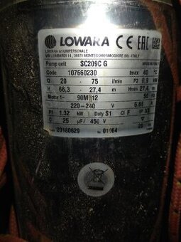 Cerpadlo LOWARA SC 209C G