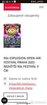 90 explosion 2 vstupenky