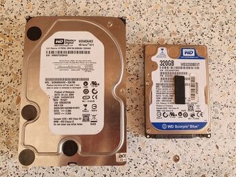 HDD Sata 640gb do pc a 320gb sata do Notebooku.