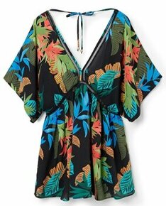 Desigual dámské plážové šaty Swim Top Tropical Party vel. XL