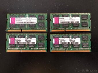 Paměti do NTB Kingston DDR3 2GB 1333 MHz