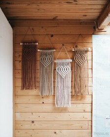 Macramé dekorace na zeď, Valentýn, láska