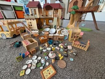 Sylvanian Family dum, strom, bus
