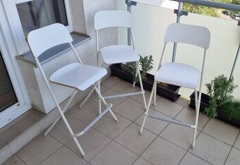 Prodám skládací barové židle IKEA FRANKLIN (3 ks)