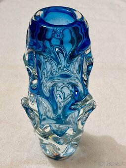 Váza hutní sklo Škrdlovice Jan Beránek