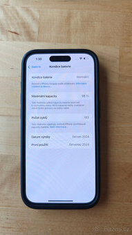 iPhone 15 Pro 128 GB - 98%, 193 cyklů