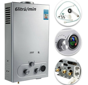 Kempingový průtokový ohřívač vody (6l/min - 18l/min)