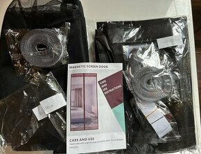 Magnetická síťka proti komárům, 2 druhy, černá