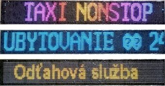 Barevná světelná LED reklama poutač pás ohýbatelný i do auta