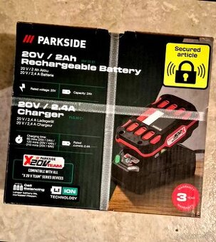 Sada PARKSIDE 20V - Akumulátor 2Ah + nabíječka 2,4A
