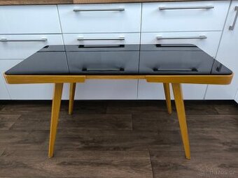 Retro konferenční stolek s opaxitem - Jiří Jiroutek