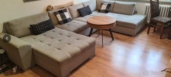 Sedací souprava do U, rozkládací, 340 x 165 x 195