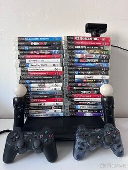 PlayStation 3 + 2 Ovladače + Move + Kamera VR