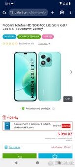 NOVÝ TELEFON HONOR 400 lite 5g