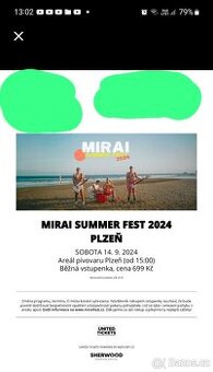 Mirai - Summerfest Plzeň 14. 6. 2025 (původní 14. 9. 2024)