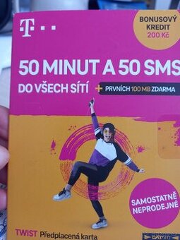 Twist předplacená karta s telefonním číslem