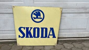 Škoda originální smaltová cedule - 1