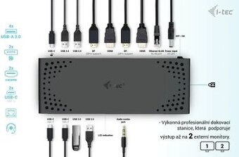 i-tec USB 3.0/USB-C/Thunderbolt Dual Display DOK