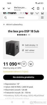 Subwoofer The Box pro DSP 18