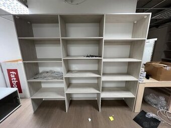 Skladové regály – sada 5 ks, světlé dřevo, Praha