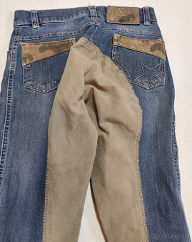 Strečové, colokožené Riflové rajtky vel.34