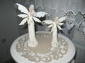 VYHOD. CENA - 2 Ks ANDELU S KOVOVYMI KŘIDLY - NOVE