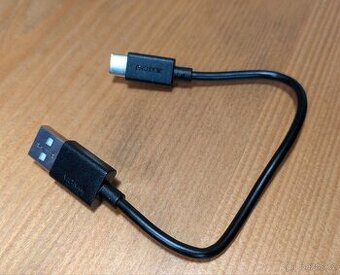 Krátký USB-C kabel Sony, délka 20 cm – černý