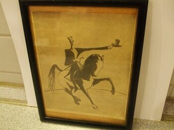 Starý zarámovaný obrázek.