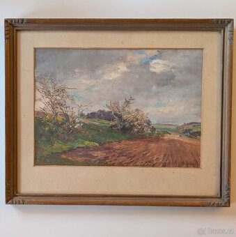 Obraz - olejomalba cesta okolí Prahy