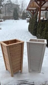 Dekorativní květináče ze dřeva