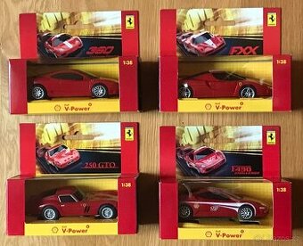 Modely 1:38 Ferrari 360 • 250 GTO • FXX • F430 Challenge