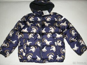 Nová chlapecká zimní bunda s dinosaury H&M vel.122