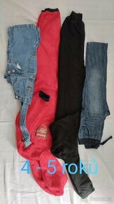 Dětské džíny, kraťasy, overaly 4 - 5 roků