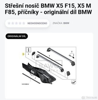 Střešní nosič BMW X5 F15, X5 M F85 Sleva