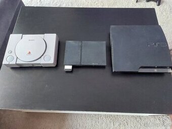 Velká herní sbírka PlayStation – PS1, PS2 Slim, PS3 Slim + h