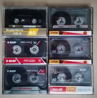 Kvalitní značkové audiokazety HIFI stereo