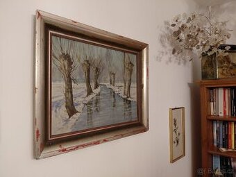 Starý obraz-olej na plátně