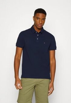 TOMMY HILFIGER PÁNSKÉ NAVY POLO TRIČKO L(L-XL)