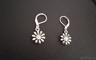 Naušnice 925 Sterling s perletí abalone Kvítek