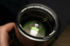 Objektiv Canon FD 70-210/4 N, krytky, UV filtr Canon