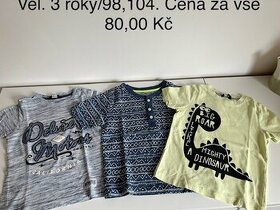 Trička, mikiny, kraťasy, tepláky - kluk 3 roky/98,104 - 1