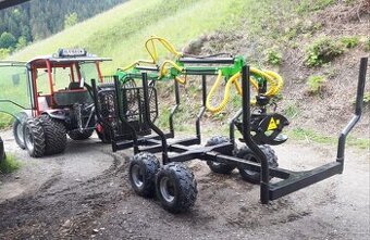 vyvážečka dřeva,.vlek na dřevo, hydraulická ruka
