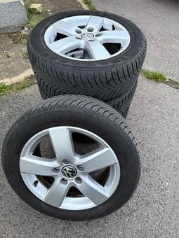Alu kola VW 16" 5x112 a zimní pneu 205/55 R16 94V
